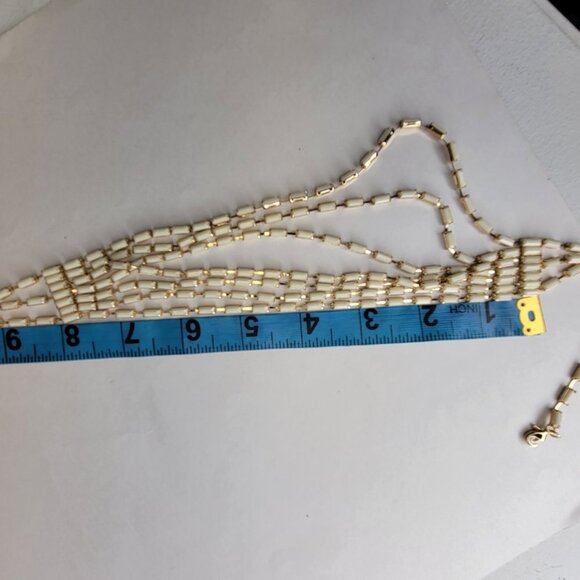 Multistrand Layered Necklace in Cream Hues - Picture 7 of 9